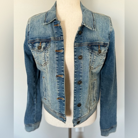 Just USA | Morrie Boyfriend Denim Jacket | Medium Wash | Small - Picture 1 of 5